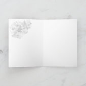 Carte De Remerciements ***Sky Blue ombre Clouds Flowers (Intérieur)