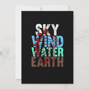 Carte De Remerciements Sky Wind Water Earth Native American Day Support