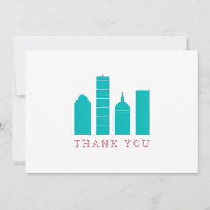 Carte de remerciements Skyline de Boston