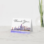 Carte de remerciements Skyline de Chicago (Devant)