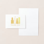 Carte de remerciements Skyline de Chicago (Affichage)
