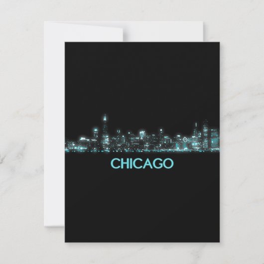 Carte De Remerciements Skyline de Chicago (Devant)