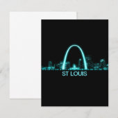 Carte De Remerciements Skyline de Saint-Louis (Devant / Derrière)