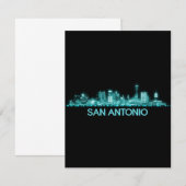 Carte De Remerciements Skyline de San Antonio (Devant / Derrière)