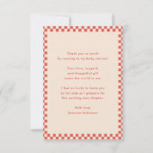 Carte De Remerciements Slice Slice Baby Pizza Hand Drawn Baby Shower (Dos)