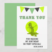 Carte De Remerciements Slime Monster Green Funny Anniversaire (Devant / Derrière)