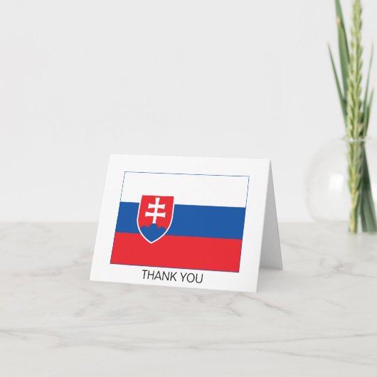 Carte De Remerciements Slovakia Flag (Devant)