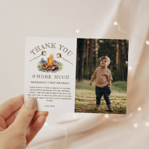 Carte De Remerciements Smore Fun Cute Camping Anniversaire de enfant