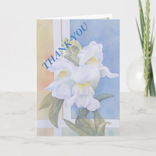 CARTE DE REMERCIEMENTS SNAPDRAGONS BLANCS (Devant)