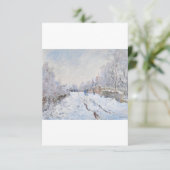 Carte De Remerciements Snow at Argenteuil par Claude Monet (Debout devant)