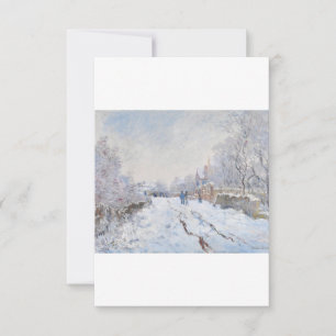 Carte De Remerciements Snow at Argenteuil par Claude Monet