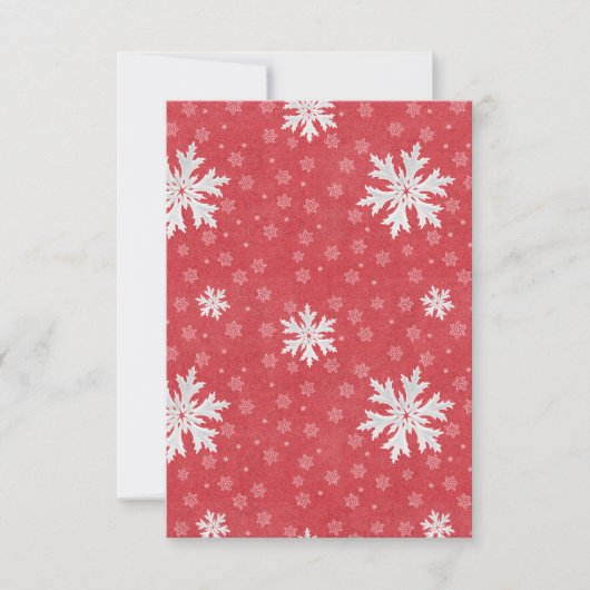 Carte De Remerciements Snowflakes à l'invitation de Noël (Devant)