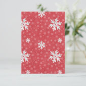 Carte De Remerciements Snowflakes à l'invitation de Noël (Debout devant)