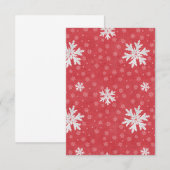 Carte De Remerciements Snowflakes à l'invitation de Noël (Devant / Derrière)