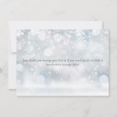 Carte De Remerciements Snowflakes hiver élégant Script (Dos)