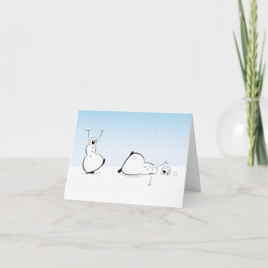 Carte De Remerciements Snowman solive (Devant)