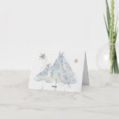 Carte De Remerciements Snowy Mountain Evergreen Baby Shower  (Dos)