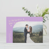 Carte De Remerciements So Blessed Lemon Wisteria Wedding Photo (Debout devant)