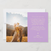 Carte De Remerciements So Blessed Lemon Wisteria Wedding Photo (Dos)
