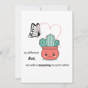 Carte De Remerciements So Different, Parfait Ensemble - mignon couple d'a