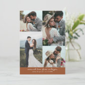 Carte De Remerciements So Much Love Elegant Wedding Photo Terracotta (Debout devant)
