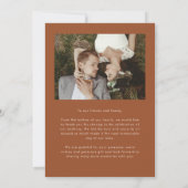 Carte De Remerciements So Much Love Elegant Wedding Photo Terracotta (Dos)