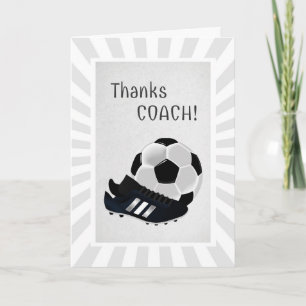 Carte De Remerciements Soccer coach Thank