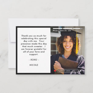 Carte De Remerciements Social Media Story Post Diplôme photo