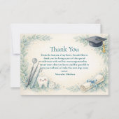 Carte De Remerciements Soft Blue White Coat Dentist Graduation (Devant)