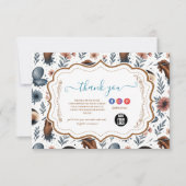 Carte De Remerciements Soft Floral Lash Artist Beauty Studio (Devant)