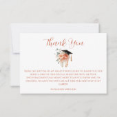 Carte De Remerciements Soft Floral Tooth Graduation Party (Devant)