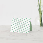 Carte De Remerciements Soft Mint Cross-Star Pattern Thank You Card (Devant)