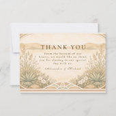 Carte De Remerciements Soft Neutral Desert Florals Wedding (Devant)