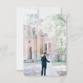 Carte De Remerciements Soft Ombre Mauve rose & Gardenia Mariage blanc (Dos)