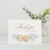 Carte De Remerciements Soft Pastel Ornate Spring Garden Bridal Shower  (Debout devant)