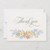Carte De Remerciements Soft Pastel Ornate Spring Garden Bridal Shower  (Devant)
