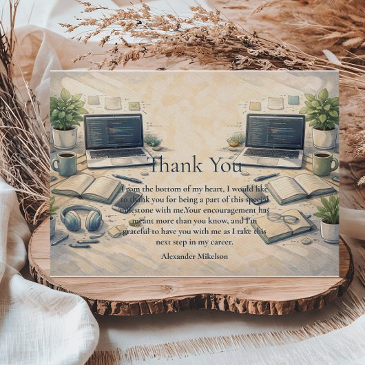 Carte De Remerciements Software Engineer Graduation