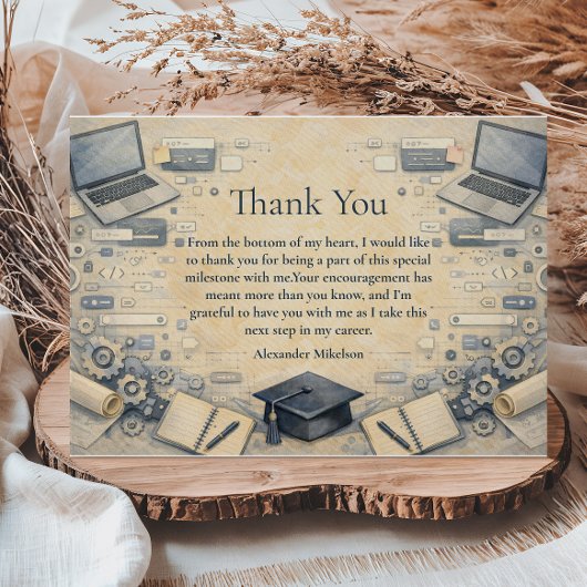 Carte De Remerciements Software Engineering Graduation