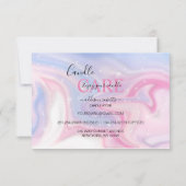 Carte De Remerciements Soins aux bougies rose esthétique (Dos)