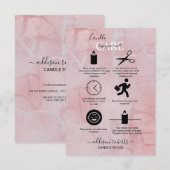 Carte De Remerciements Soins aux bougies rose esthétique (Devant / Derrière)