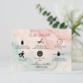 Carte De Remerciements Soins aux bougies rose esthétique (Debout devant)