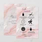 Carte De Remerciements Soins aux bougies rose esthétique (Devant / Derrière)