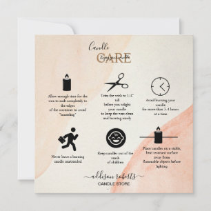 Carte De Remerciements Soins aux chandelles Orange Professional