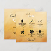 Carte De Remerciements Soins aux chandelles Orange Professional (Devant / Derrière)