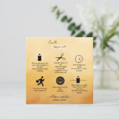 Carte De Remerciements Soins aux chandelles Orange Professional (Debout devant)