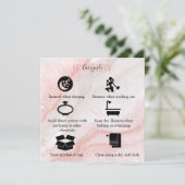 Carte De Remerciements Soins de bijoux esthétiques roses (Debout devant)