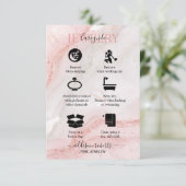 Carte De Remerciements Soins de bijoux esthétiques roses (Debout devant)