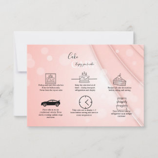 Carte De Remerciements Soins de gâteau rose esthétique