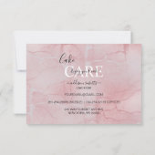 Carte De Remerciements Soins de gâteau rose esthétique (Dos)