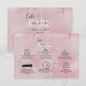Carte De Remerciements Soins de gâteau rose esthétique (Devant / Derrière)